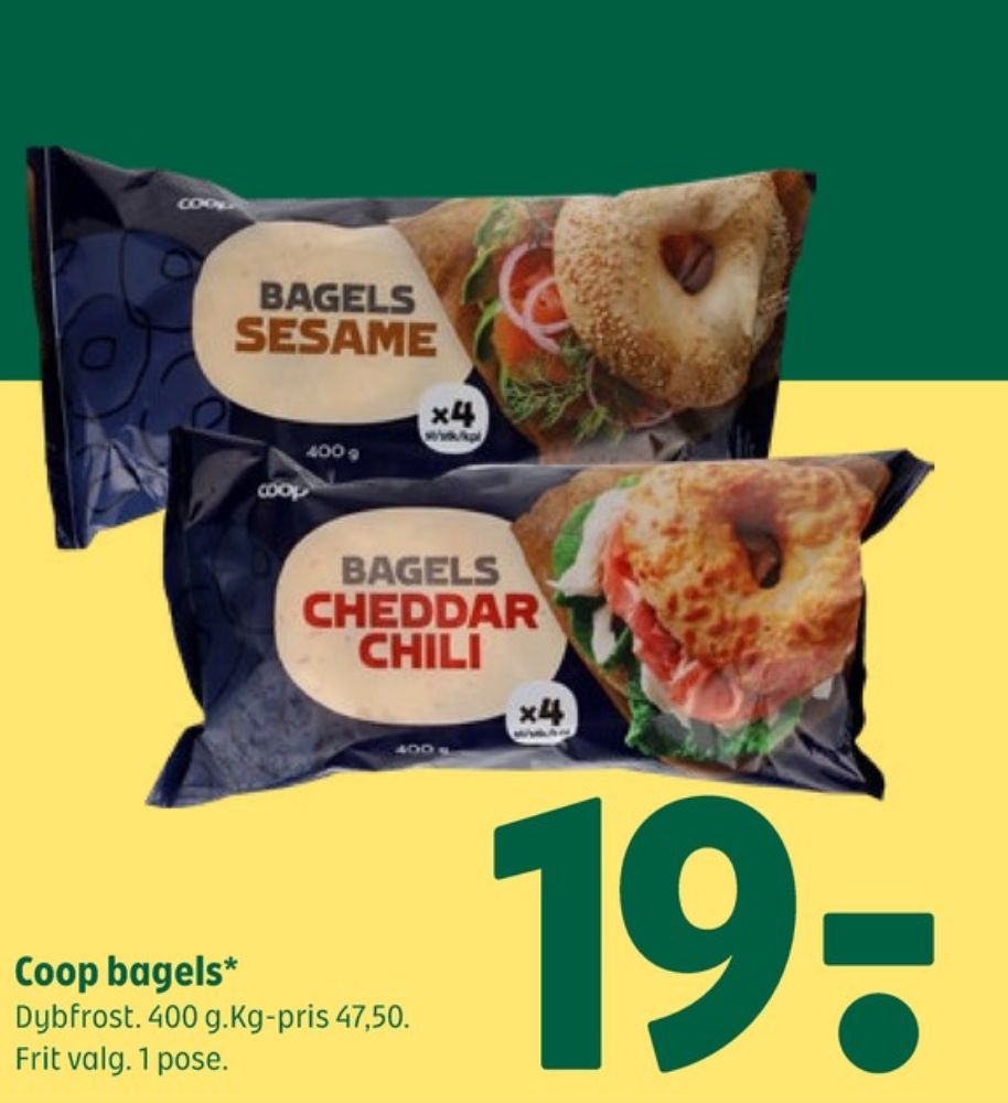 Coop, Bagels chili og cheddar