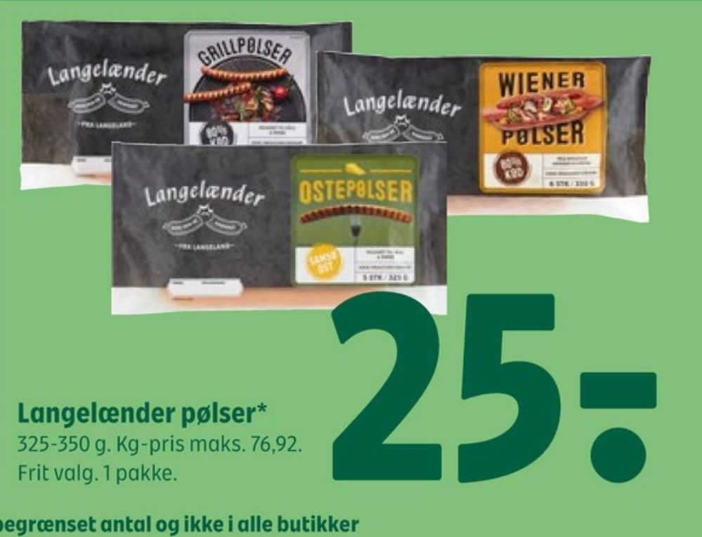 Langelænder, Ostepølser
