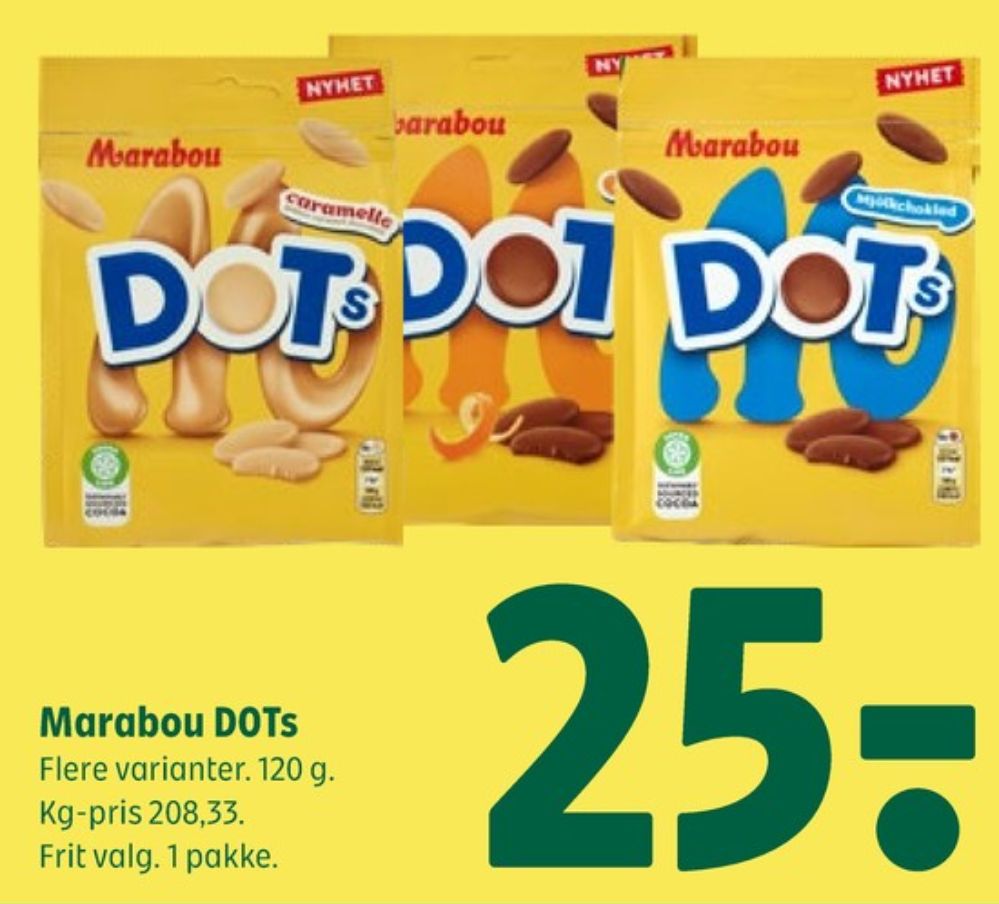 Marabou Dots, Dessertchokolade Karamel