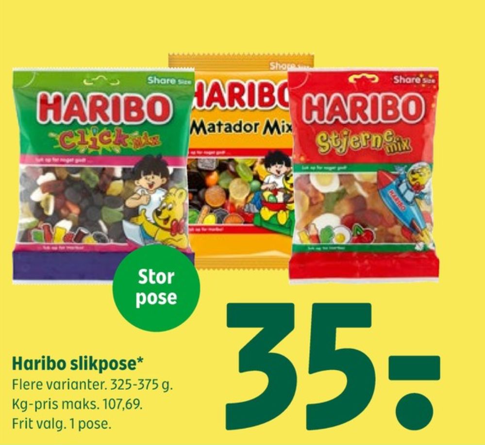 Haribo Stjernemix, Slikposer