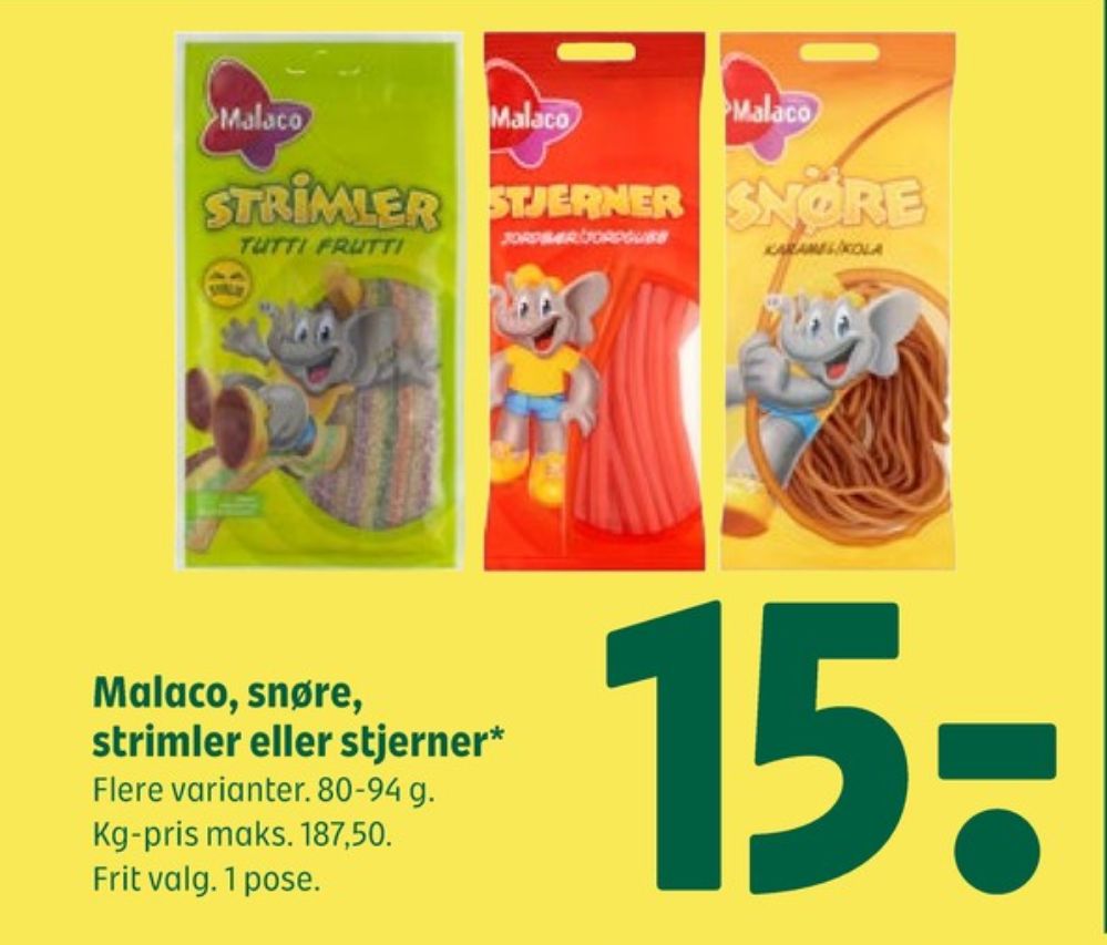 Malaco, Sliksnører Karamel 