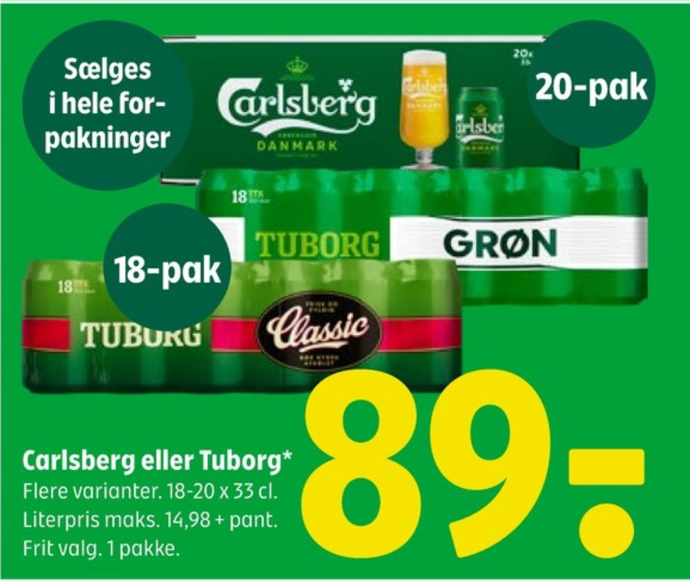 Tuborg Grøn, Øl 18 pk.