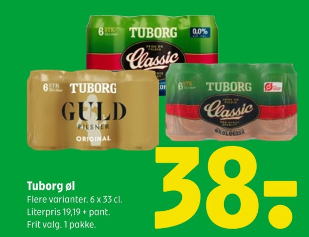 Tuborg Classic, Øl 6 pk.