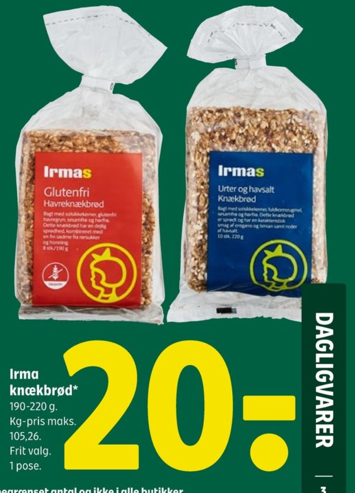 Irmas, Urter & Havsalt knækbrød