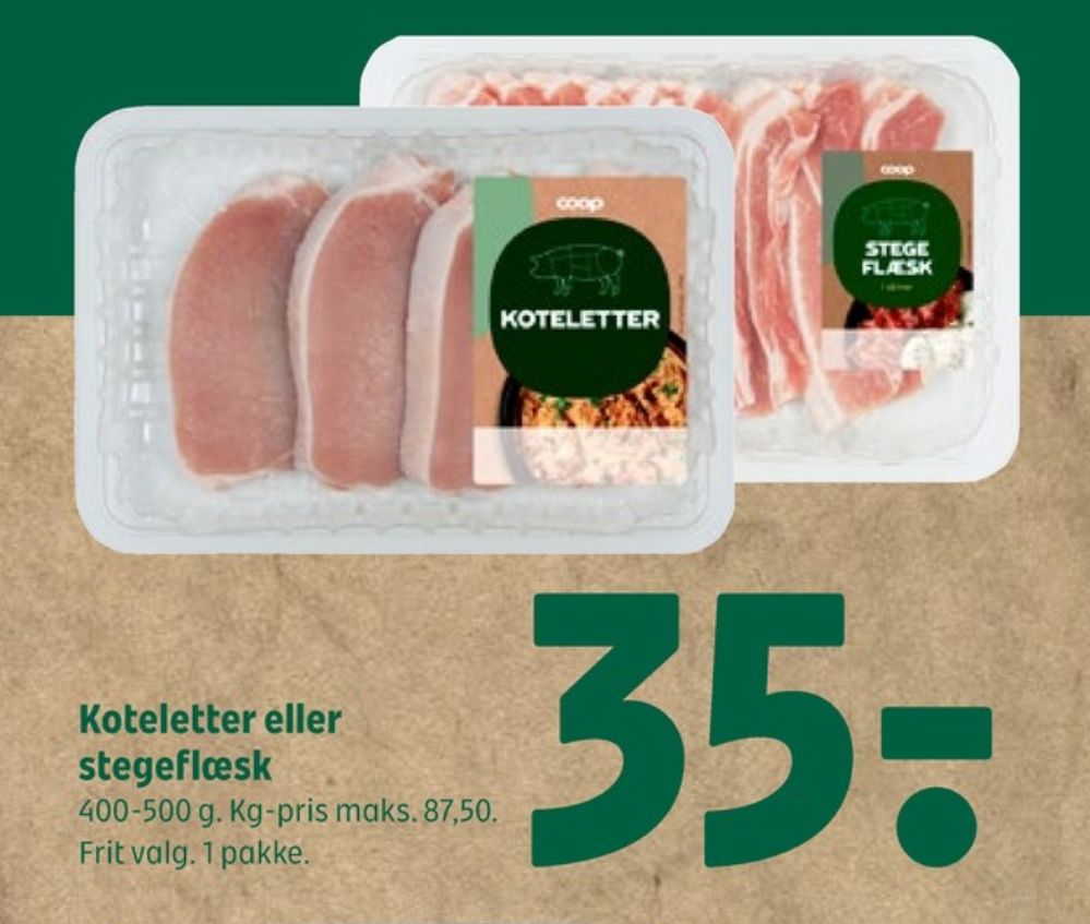 Coop, Flæsk i skiver
