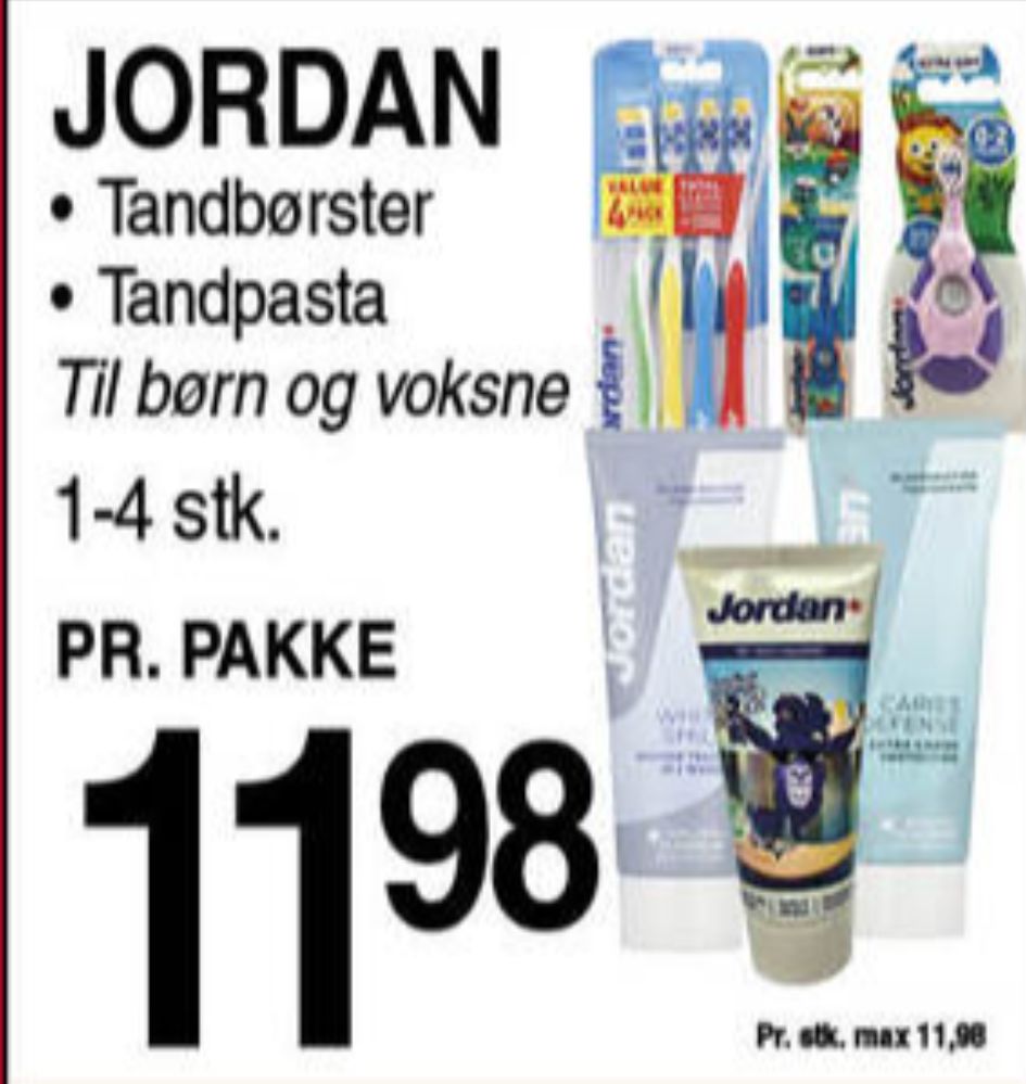 Jordan, Tandpasta