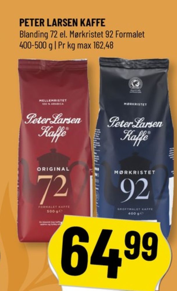 Peter Larsen Blanding 72, Kaffe Formalet