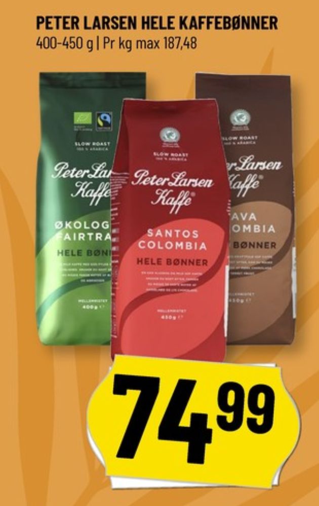 Peter Larsen Santos Colombia, Kaffebønner