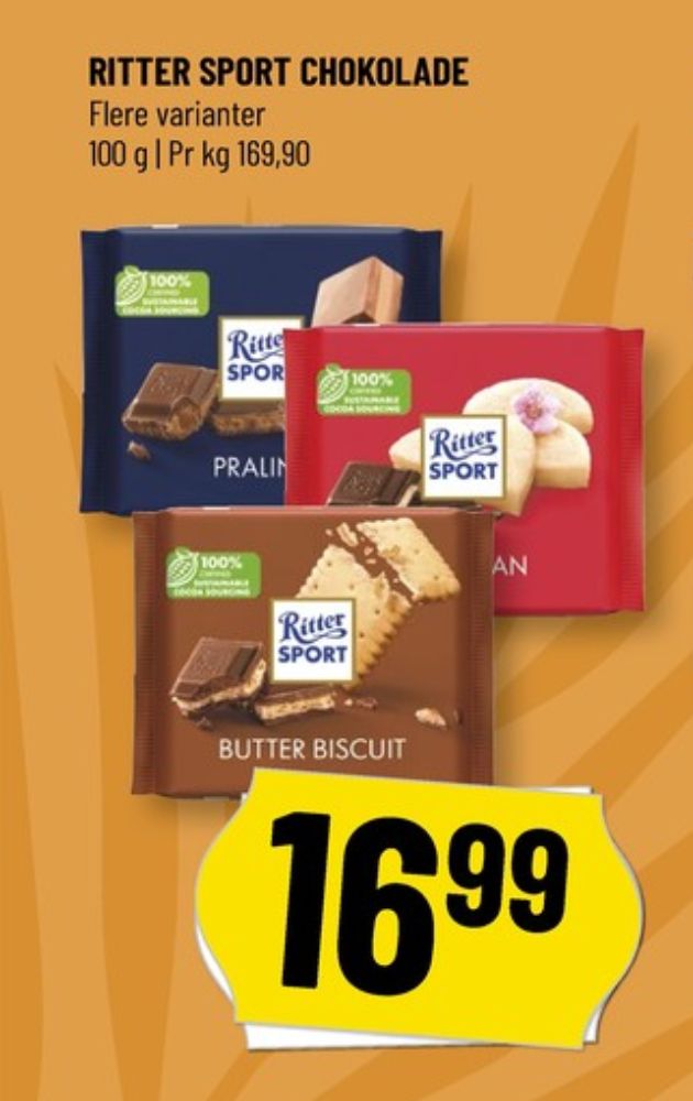 Ritter Sport, Chokoladeplade Marzipan