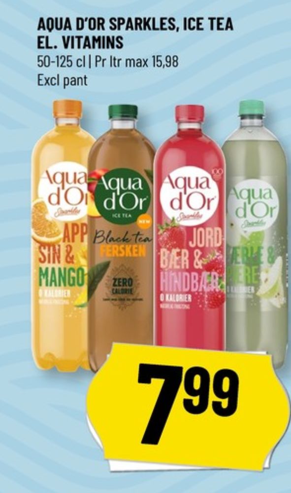Aqua d'Or Sparkles, Mineralvand med brus, appelsin og mango