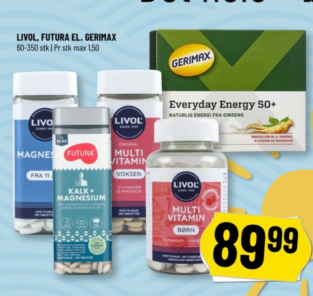Livol Multi, Vitaminer