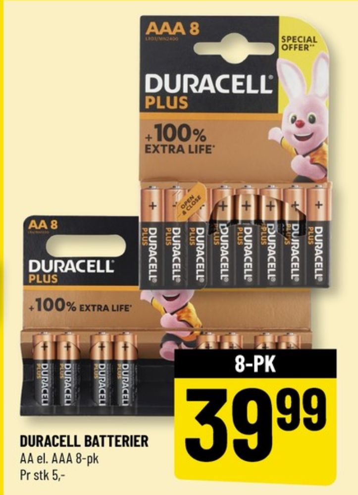 Duracell, Batterier