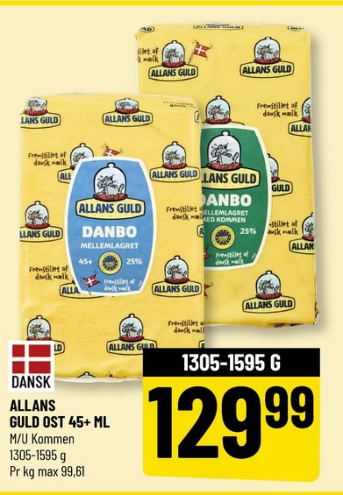 Allans Guld, Skæreost Danbo Mellemlagret