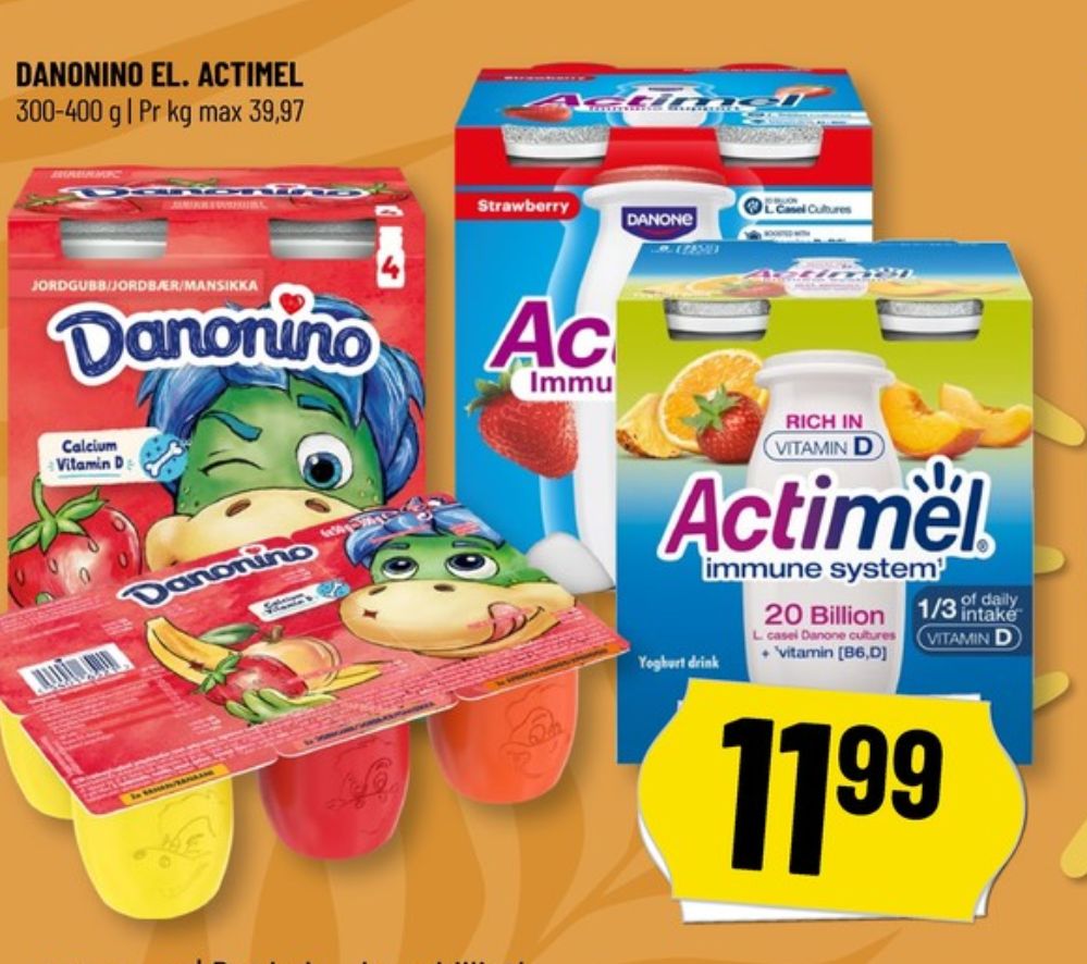Danone Danonino, Drikkeyoghurt Jordbær