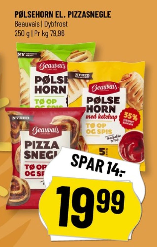 Beauvais, Pølsehorn med ketchup