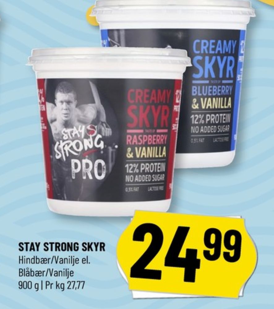 Stay Strong, Hindbær & Vanilje Skyr 
