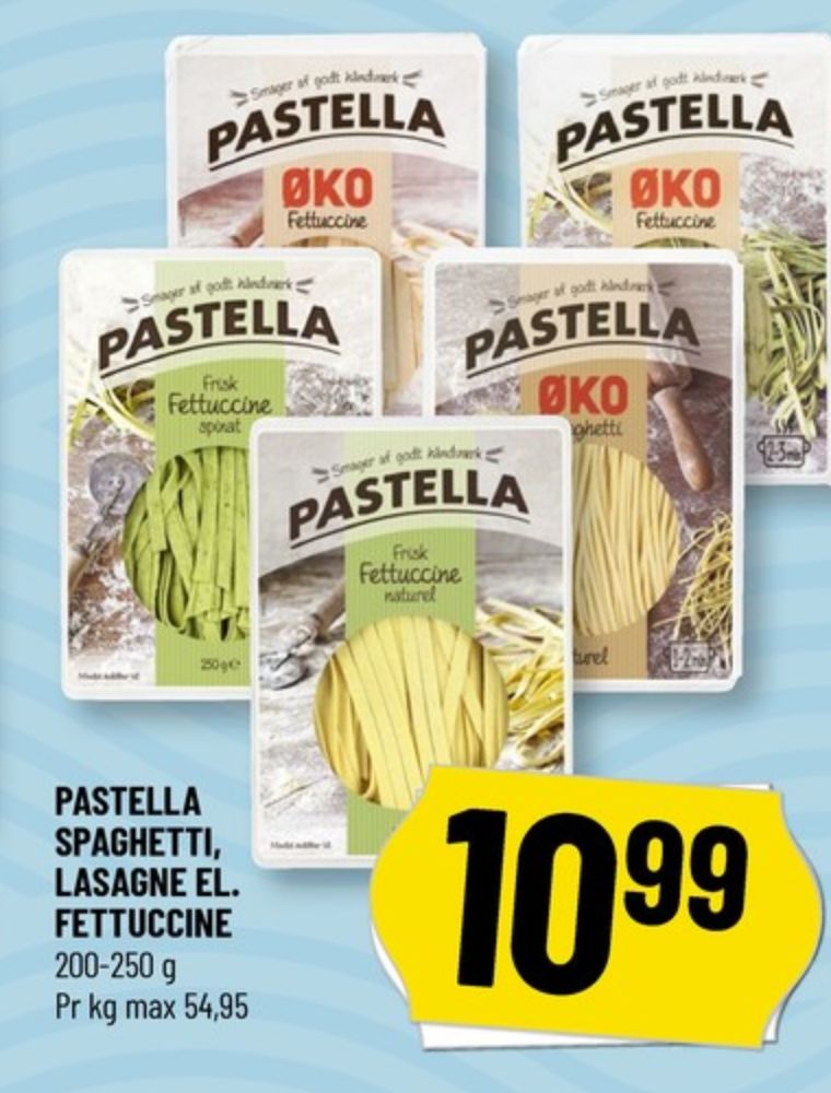 Pastella, Fettuccine Spinat