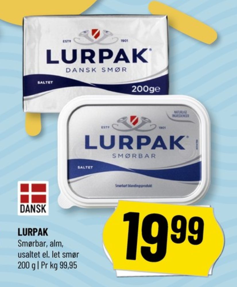 Lurpak, Smør Usaltet