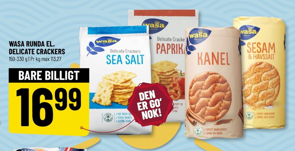 Wasa, Sesam & Havsalt knækbrød