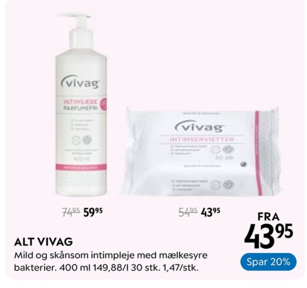 Vivag, Intimservietter
