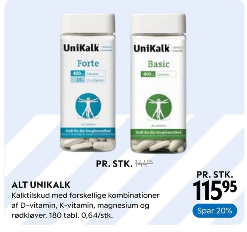 Unikalk, Kosttilskud