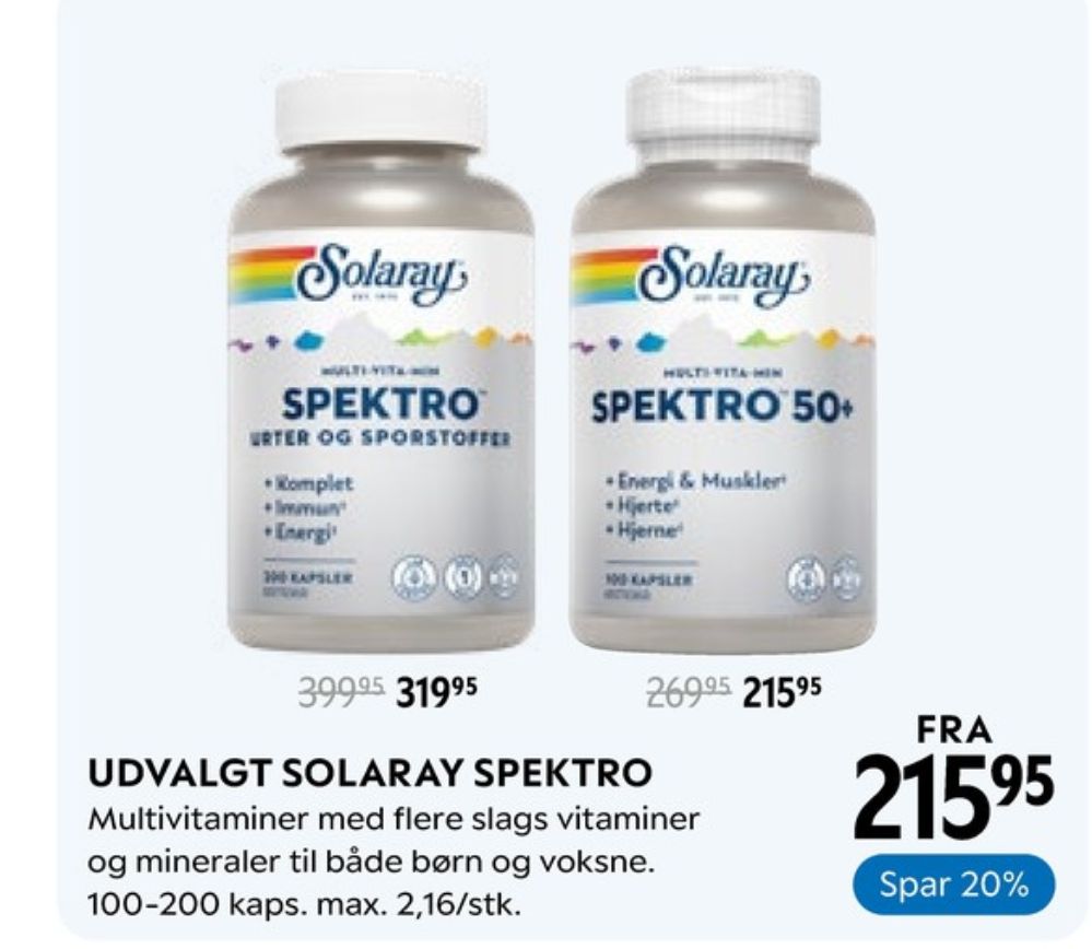 Solaray, Kosttilskud