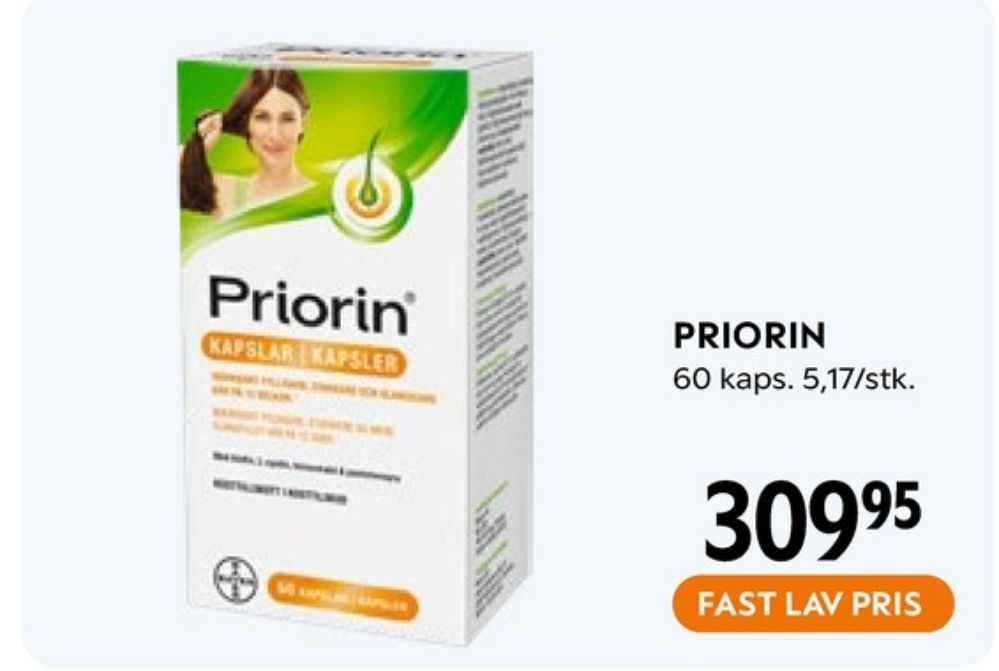 Priorin, Kosttilskud