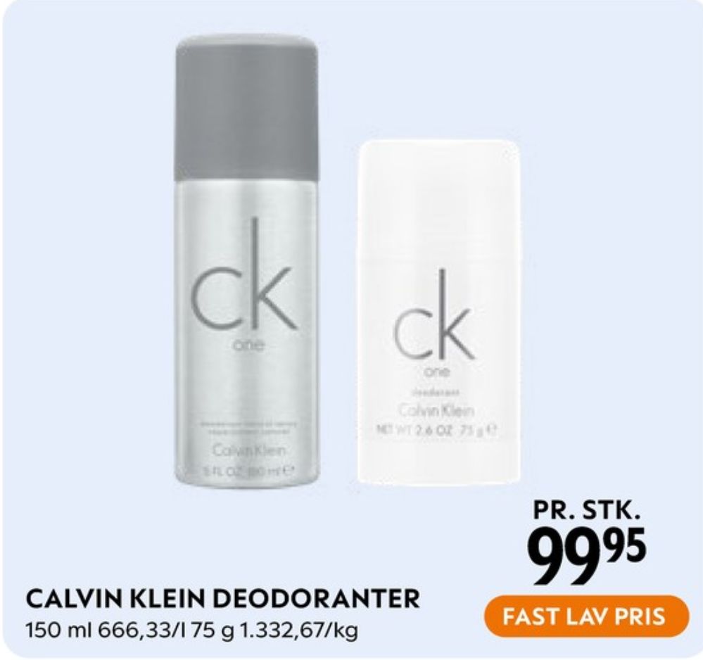 Calvin Klein, Deospray