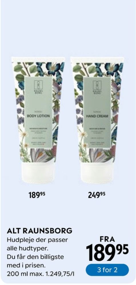 Raunsborg, Bodylotion