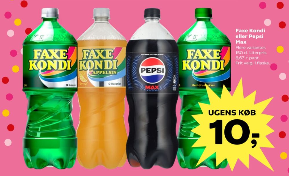Faxe Kondi 0 Kalorier Appelsin, Appelsinsodavand