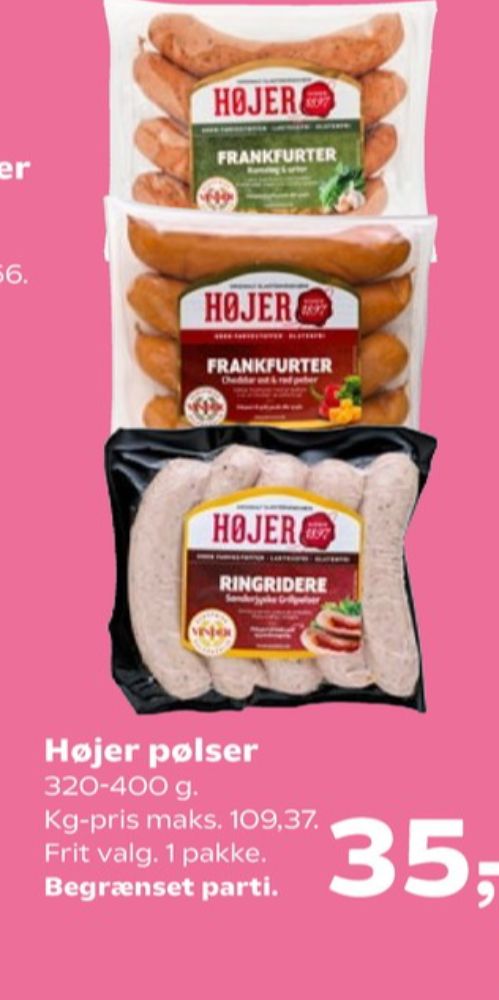 Højer Pølser, Frankfurter Ramsløg & Urter