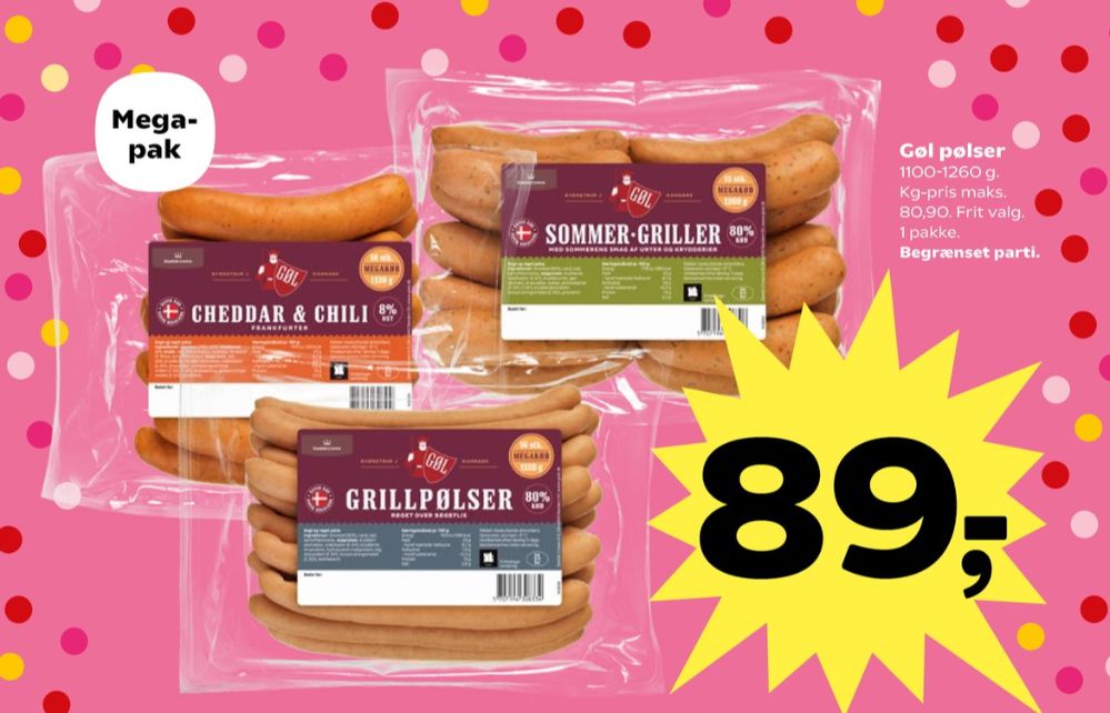 Gøl, Grillpølser