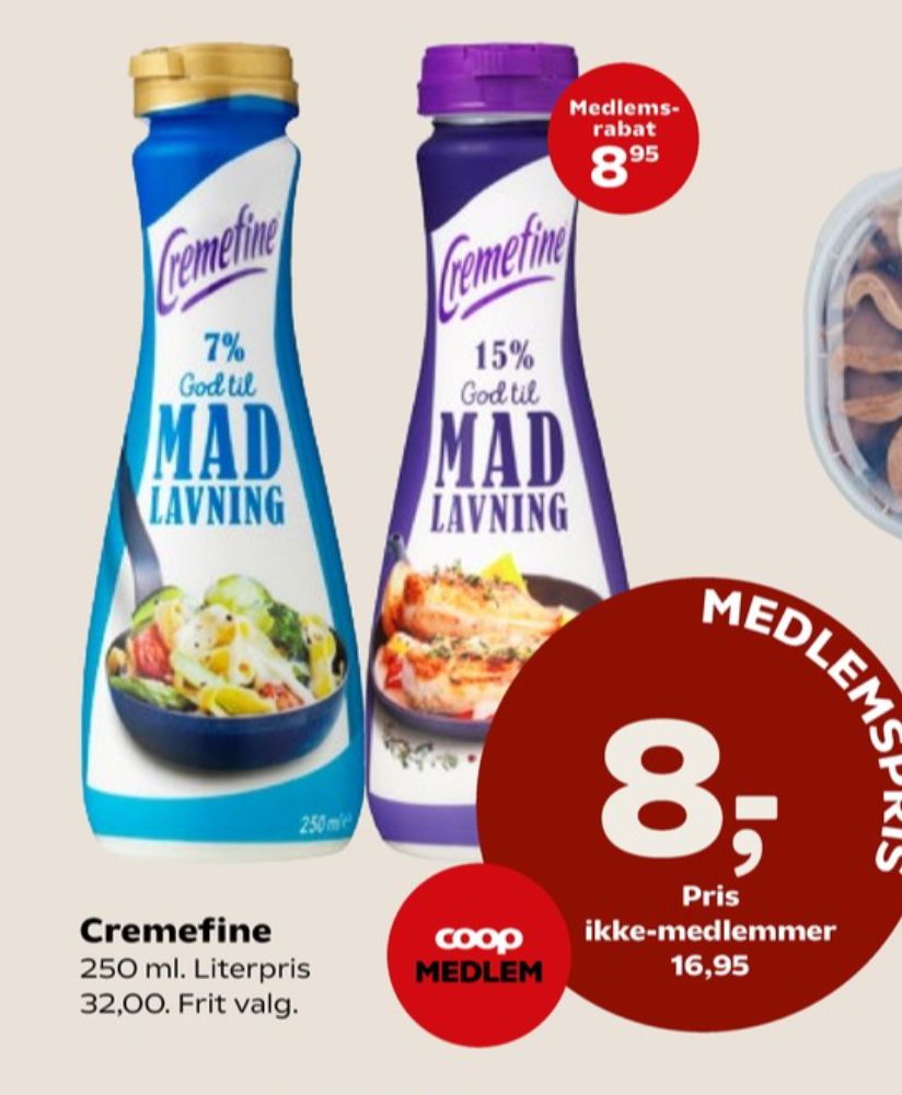 Cremefine, Madlavningsfløde 15 %