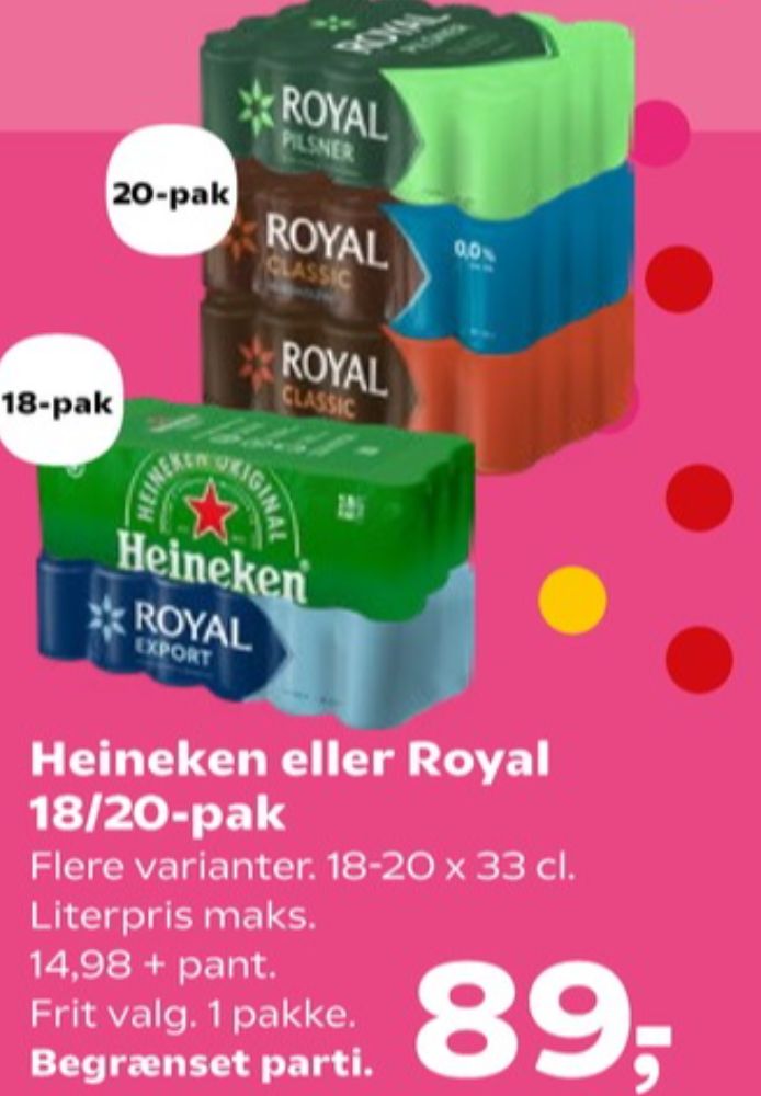 Royal Pilsner, Øl 20 pk.