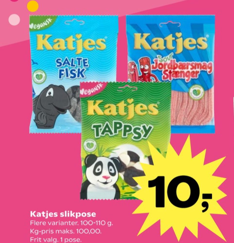 Katjes Salte Fisk, Slikposer