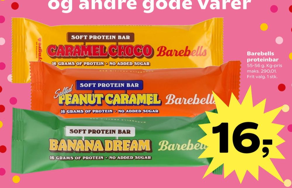 Barebells, Energibar