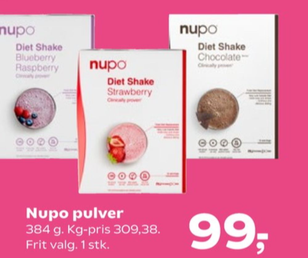 Nupo, Slankemiddel