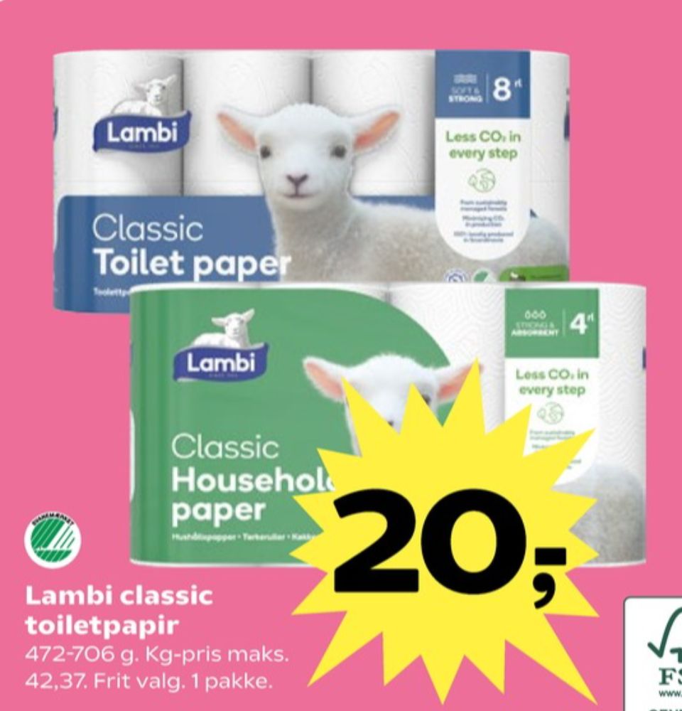 Lambi Classic, Toiletpapir