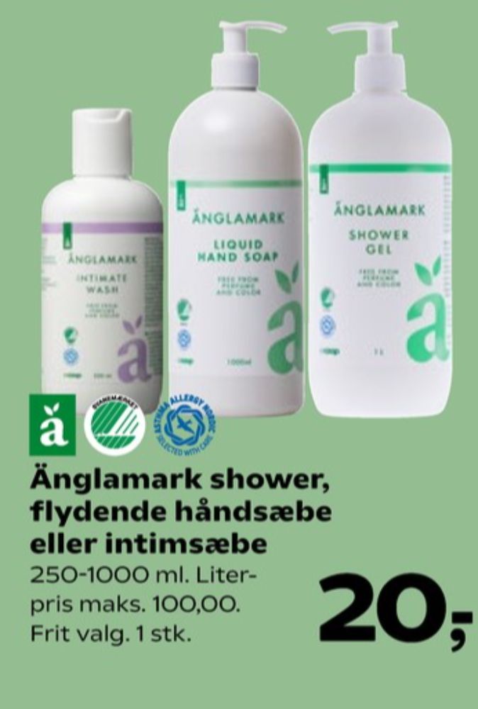 Änglamark, Flydende sæbe