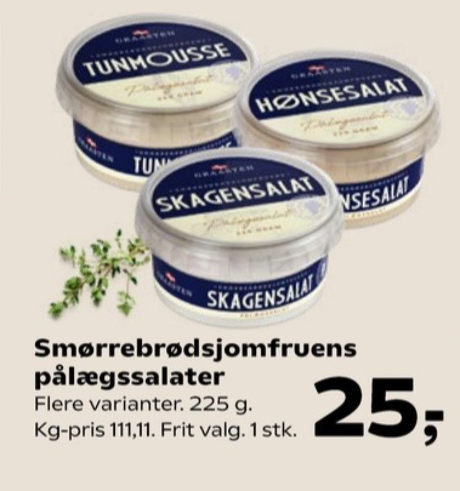 Graasten Smørrebrødsjomfruen, Skagensalat