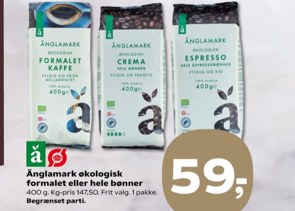 Änglamark Espresso, Kaffebønner