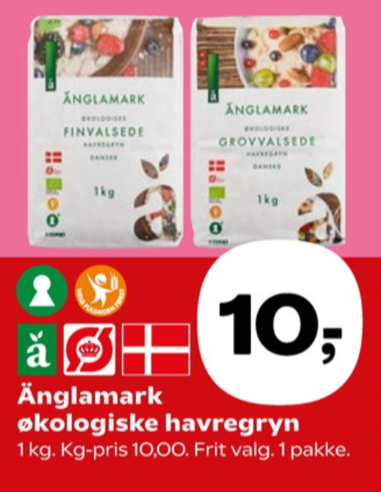 Änglamark, Finvalsede Havregryn 