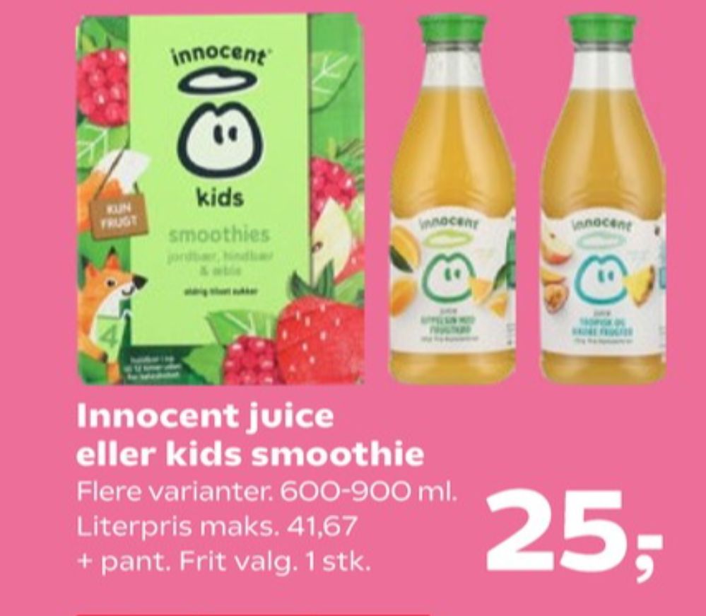 innocent, Appelsinjuice uden frugtkød