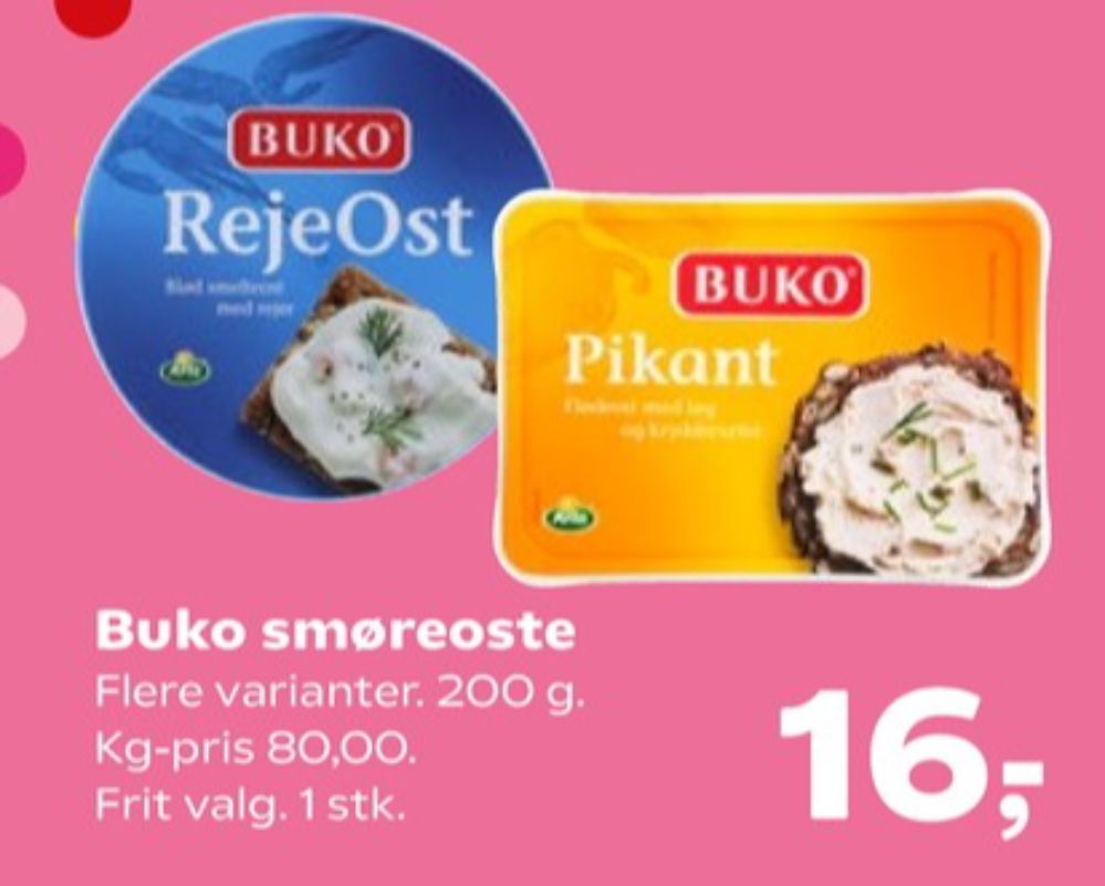 Buko Smelte, Smøreost Rejeost