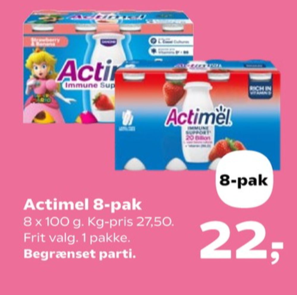 Danone Actimel, Drikkeyoghurt Jordbær & Banan
