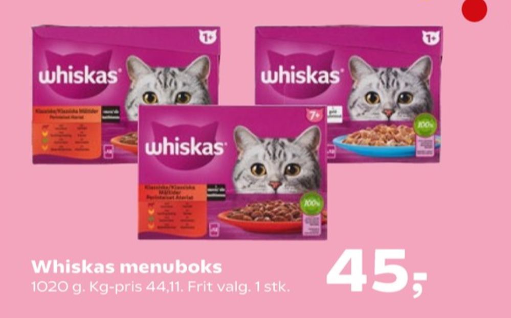 Whiskas, Kattefoder