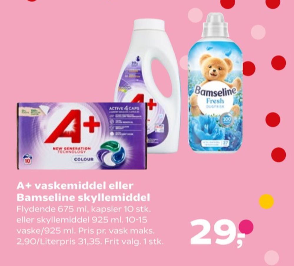 A+, Vaskemiddel-tabs