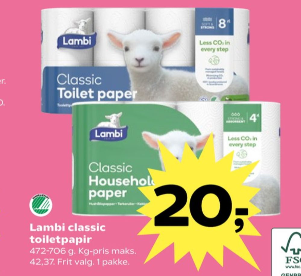 Lambi Classic, Toiletpapir