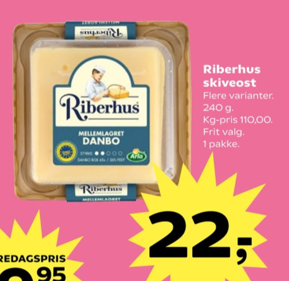 Riberhus, Skiveost Danbo Mellemlagret