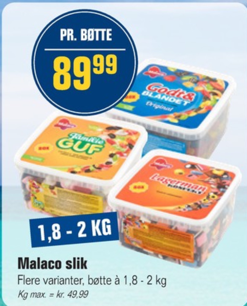 Malaco Lagerman Konfekt, Slikbøtter
